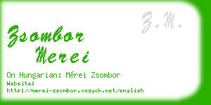 zsombor merei business card